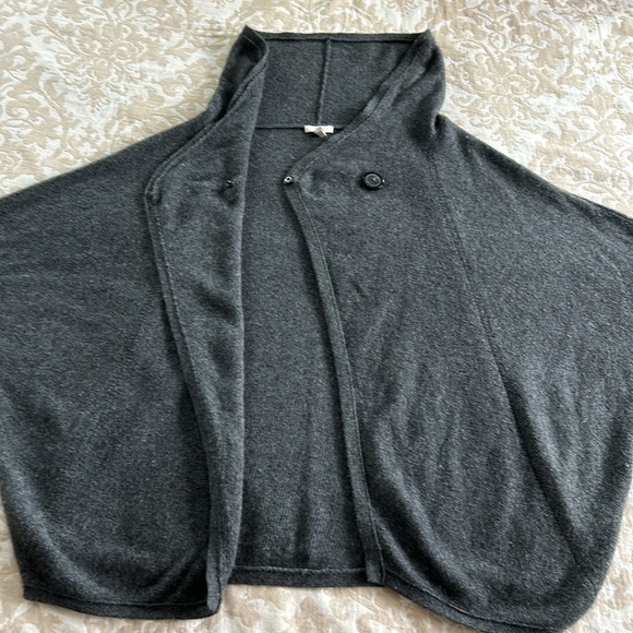 Joie Grey Cashmere/Wool Clementine Cardigan Sweater w Dolman Long Sleeves - Picture 12 of 15